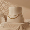 Layered Double Chain Kamarbelt | Gold Plated Dual Strand Waist Belt for Women