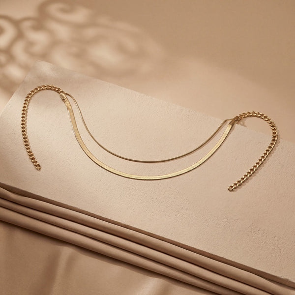 Classic Gold Chain Kamarbelt | Sleek Single Strand Hip Belt Waist Jewelry for Women