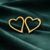 Anti-Tarnish Gold Plated Heart Earrings - 1 Pair