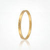 Slim Plain Gold Bezel CZ Baby Kada Bangle | Minimalist Stackable Cuff Bracelet for Women