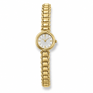 Watches Gold-Tone Round Dial Minimal Bracelet Watch for Women