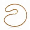 Men's Gold Plated Stainless Steel Classic Rope-Twist Chain