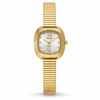 Watches Gold-Tone Cushion Shape Dial Crystal Hour Markers Bracelet Watch for Women