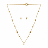 Anti tranish Gold plated 125 No. Half drop Chain with Minimal Half drop Earrings for adults - 1 Pc