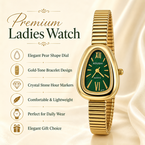 Watches Gold-Tone Square Green Dial Crystal Studded Bezel Bracelet Watch for Women