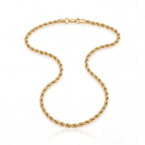 Men's Gold Plated Stainless Steel Wheat (Spiga) Chain