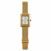 Watches Gold-Tone Rectangular Dial Roman Numeral Mesh Bracelet Watch for Women