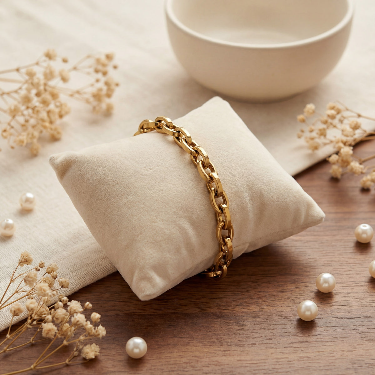 Anti-Tarnish Gold Plated Viya Royal Link Bracelet