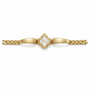 Watches Gold-Tone Clover Shape Dial Chain Bracelet Watch for Women