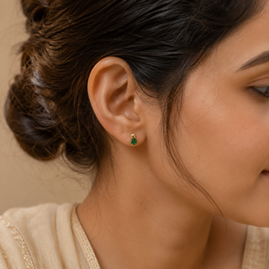 Earrings Gold-Tone Floral, Leaf & Clover Stud Earrings Set of 3 Pairs