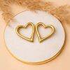Anti-Tarnish Gold Plated Heart Earrings - 1 Pair