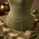 Gold Plated H-Buckle Chain Kamarbelt | Designer Multi-Strand Hip Belt for Women