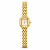 Watches Gold-Tone Square Dial Crystal Accent Panther Bracelet Watch for Women