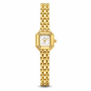 Watches Gold-Tone Square Dial Crystal Accent Panther Bracelet Watch for Women