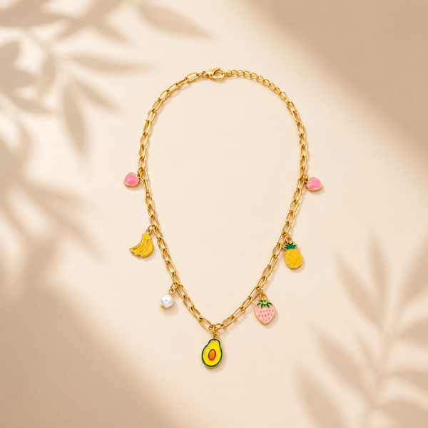 Anti tranish Gold plated 160 No. Chain Link with Pineapple hanging chain for adults - 1 Pc
