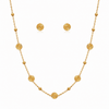Anti tranish Gold plated 125 No. Flower Chain with Minimal Flower Earrings for adults - 1 Pc