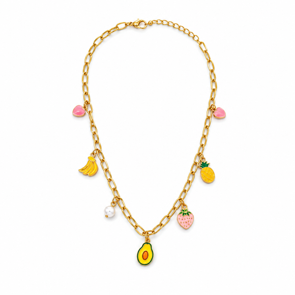 Anti tranish Gold plated 160 No. Chain Link with Pineapple hanging chain for adults - 1 Pc