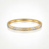 Slim Pave CZ Eternity Baby Kada Bangle | Gold Plated Minimalist Stackable Bracelet for Women