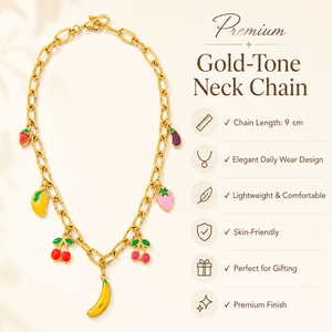 Anti tranish Gold plated 160 No. Chain Link with Lychee hanging chain for adults - 1 Pc
