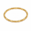Gold Plated Bamboo Style Hoop Earrings