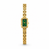 Watches Gold-Tone Rectangular Green Dial Bracelet Watch for Women