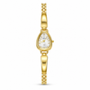 Watches Gold-Tone Pear Shape Dial Crystal Stone Bracelet Watch for Women