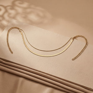 Classic Gold Chain Kamarbelt | Sleek Single Strand Hip Belt Waist Jewelry for Women
