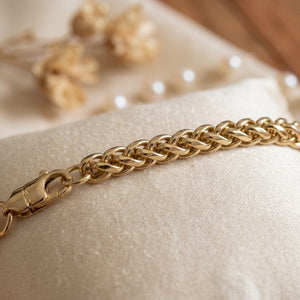Men's Gold Plated Stainless Steel Classic Rope-Twist Chain