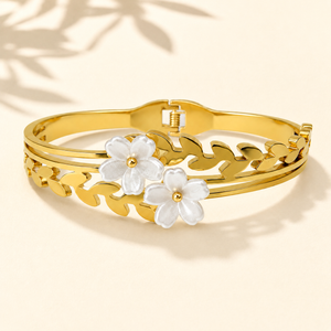 Gold Slim Channel Diamond Row Oval Kada for Women | Delicate Stone Band Stainless Steel Ladies Bangle | Everyday Festive Jewellery