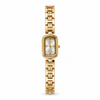 Watches Gold-Tone Rectangular Dial Crystal Studded Bracelet Watch for Women