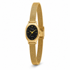 Watches Gold-Tone Barrel Black Dial Mesh Bracelet Watch for Women