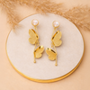 Anti-Tarnish Gold Plated Hanging Half Butterfly Earrings - 1 Pair