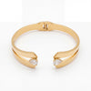 Twin Radiance Open Baby Kada Bangle | Gold Plated Stackable Bracelet for Women