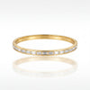 Channel Set CZ Slim Baby Kada Bangle | Gold Plated Eternity Stackable Bracelet for Women