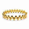 Gold Chunky Oval Egg Bead All Around Kada for Women | Large Ball Motif Stainless Steel Ladies Bangle | Bold Festive Wrist Jewellery