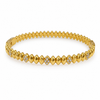 Gold Pyramid Diamond Stud All Around Oval Kada for Women | Pointed Geometric Stone Stainless Steel Ladies Bangle | Bold Festive Jewellery