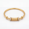 Watch Style Barrel Centerpiece Baby Kada Bangle | Gold Plated Statement Cuff Bracelet for Women