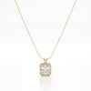Gold Square CZ Pendant Chain Anti-Tarnish Necklace