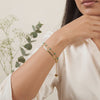 Video showcasing Anti-Tarnish Gold Plated Snake Chain Green Aura Beads Bracelet by House of Viya